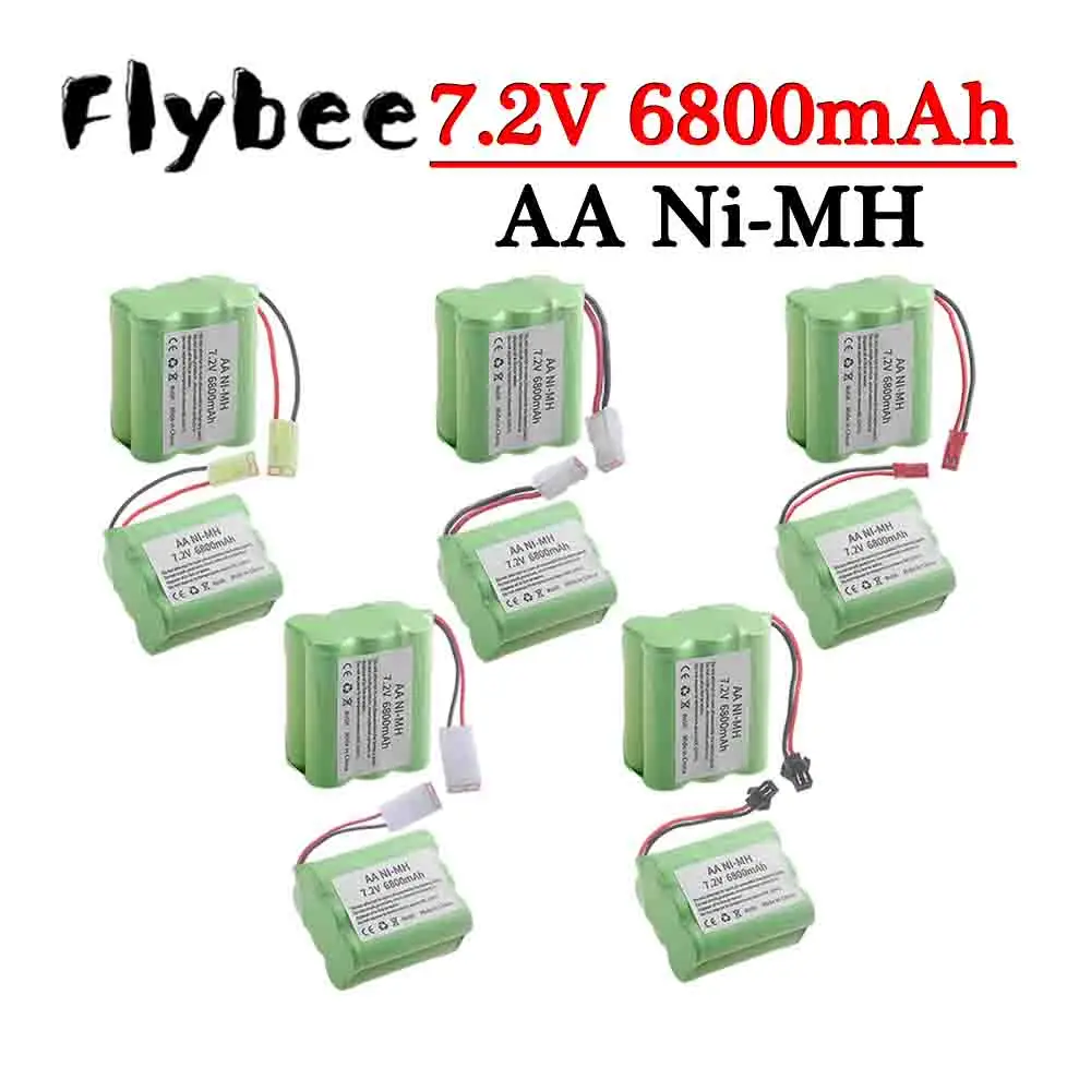 SM / TAMIYA PLUG NiMH AA 7.2V 6800mAh Battery For Rc toys Car Boat Tanks Trains Robot Parts Ni-MH 7.2v Rechargeable Battery 1Pcs