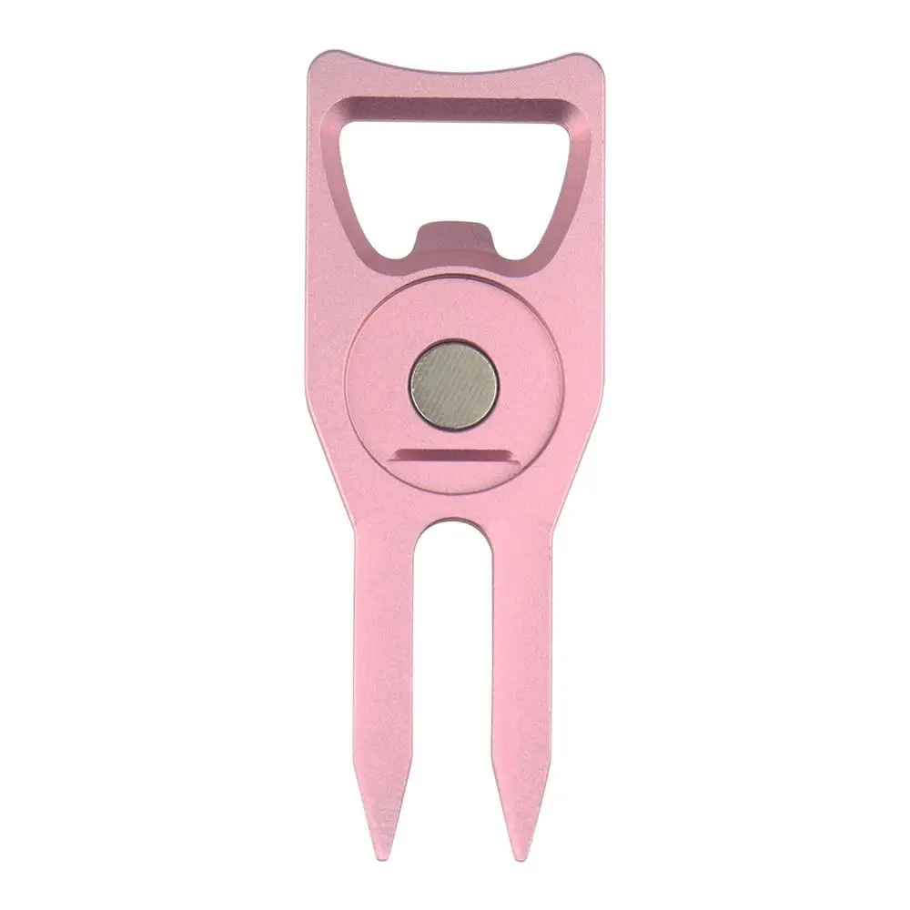 6 في 1 كرة جولف شوكة فتاحة الزجاجات متعددة الوظائف شوكة جولف ماركر سبائك الألومنيوم المغناطيسي جولف الأخدود الأنظف مقاطع قبعة #3