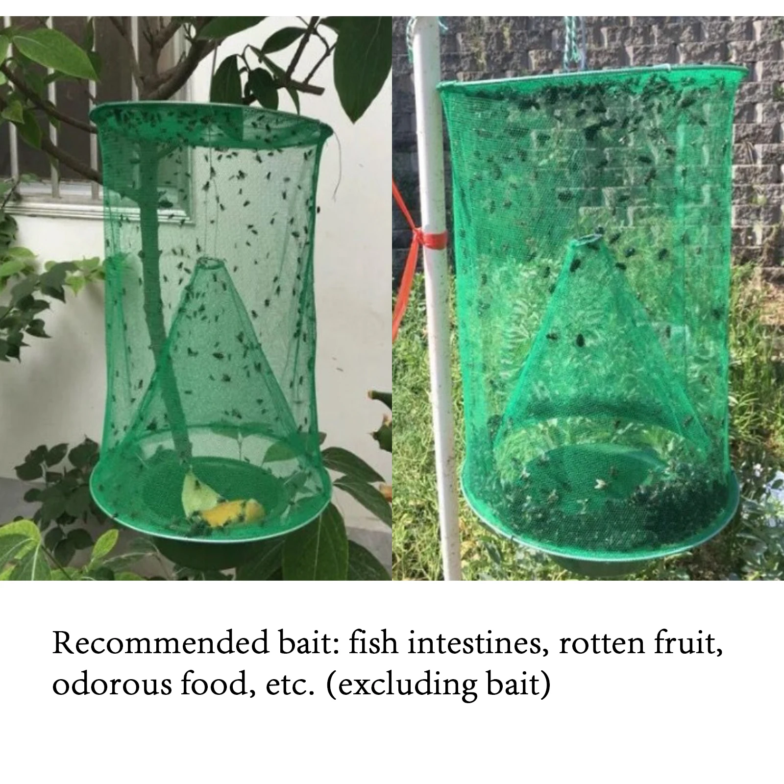 6pcs Reusable Catching Summer Hanging Cages Farm Mesh Portable Fly Trap Garden Pest Control Easy Use Outdoor Ranch Foldable