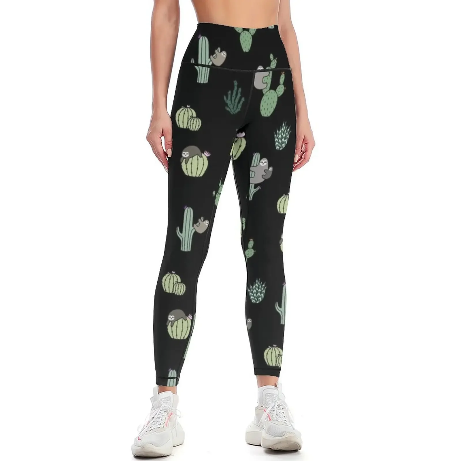 

Cacti Sloths Leggings Sports pants woman sports for Women's tights flared Womens Leggings