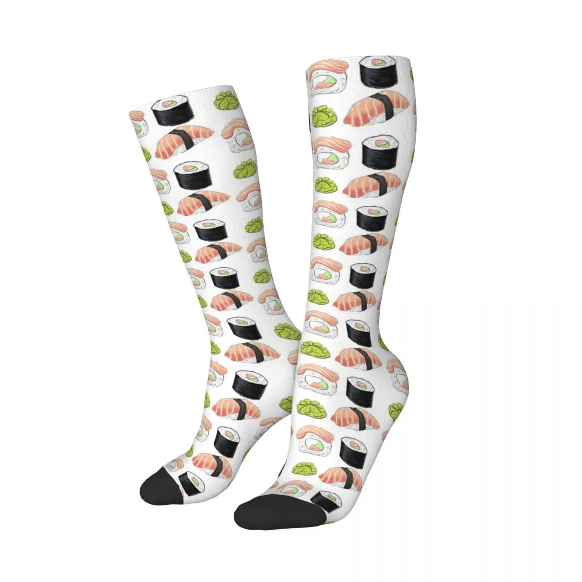 Ensemble de chaussettes longues Sushi Maki pour hommes et femmes, bas Harajuku, accessoires toutes saisons, cadeau d'anniversaire, haute qualité