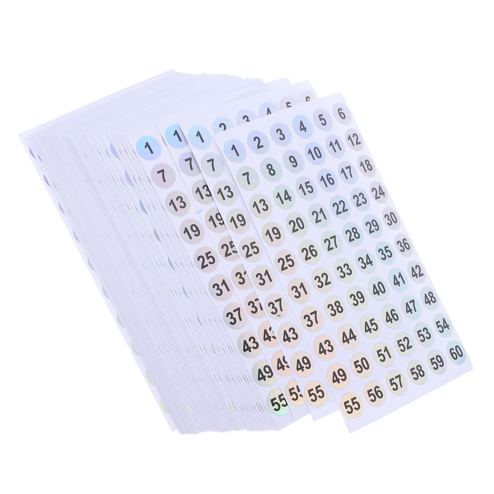 Picture 5: 50Pcs Sequential Number Stickers Round 01-60 Waterproof Easy Identification Labels for Time Clock Inventory Organization Number