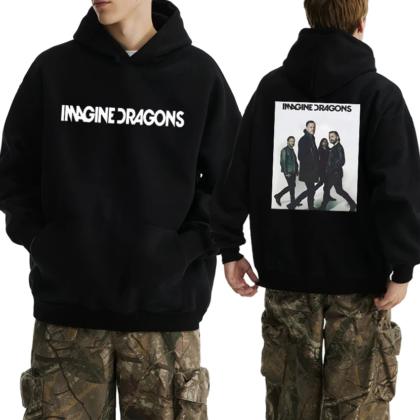 

Rock band 90s Imagine Dragons World Tour 2025 print streetwear Hoodie Men women vintage Casual pullover Unisex Fleece Sweatshirt