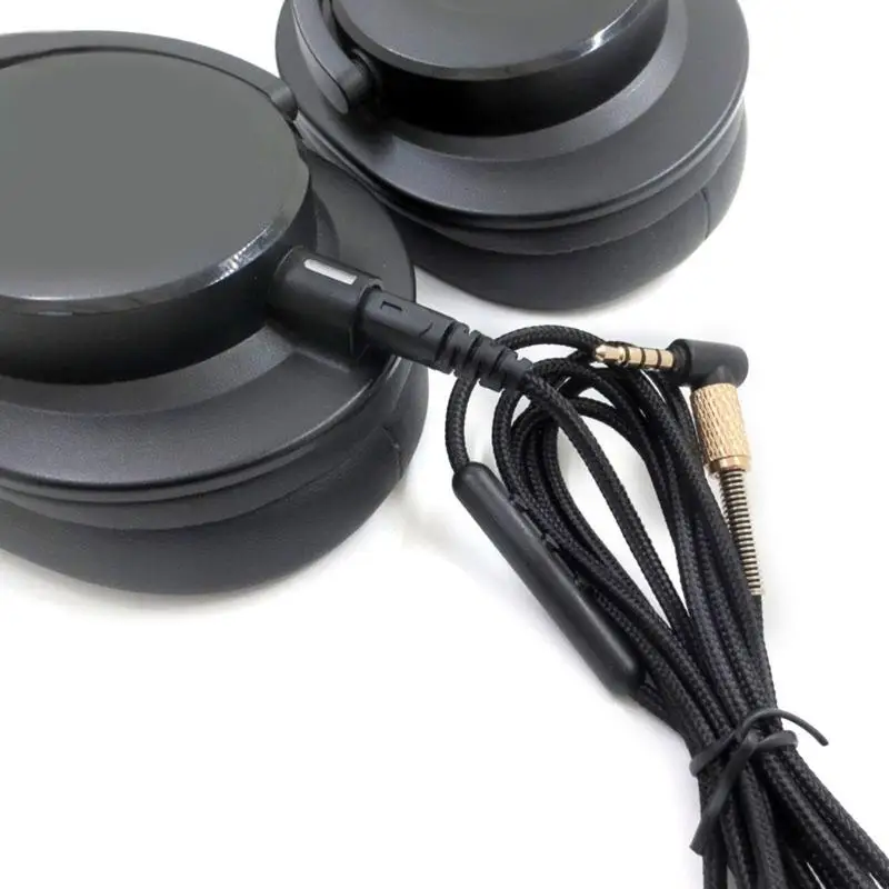 

62KA High-quality Earphone Cable with Mic- Designed for ATH M50X M40X M70X Headphones Tangle-resistant Braided Cord