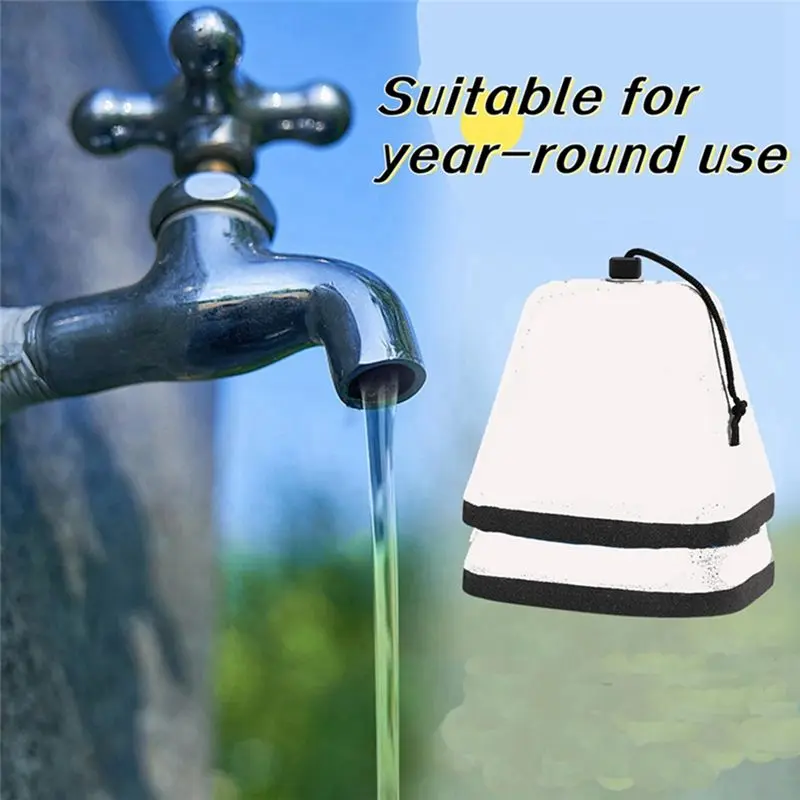 A02M-6PCS Outdoor Faucet Covers Spigot Cover For Winter Plastic Faucet Covers For Freeze Protection With Thick Foam Inside Durab