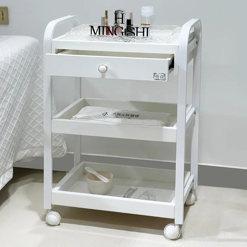 Cart Beauty Salon Trolley Utility Drawers Cosmetic Rolling Salon Trolley Medical Storage Carrito barbershop furniture GY50GP