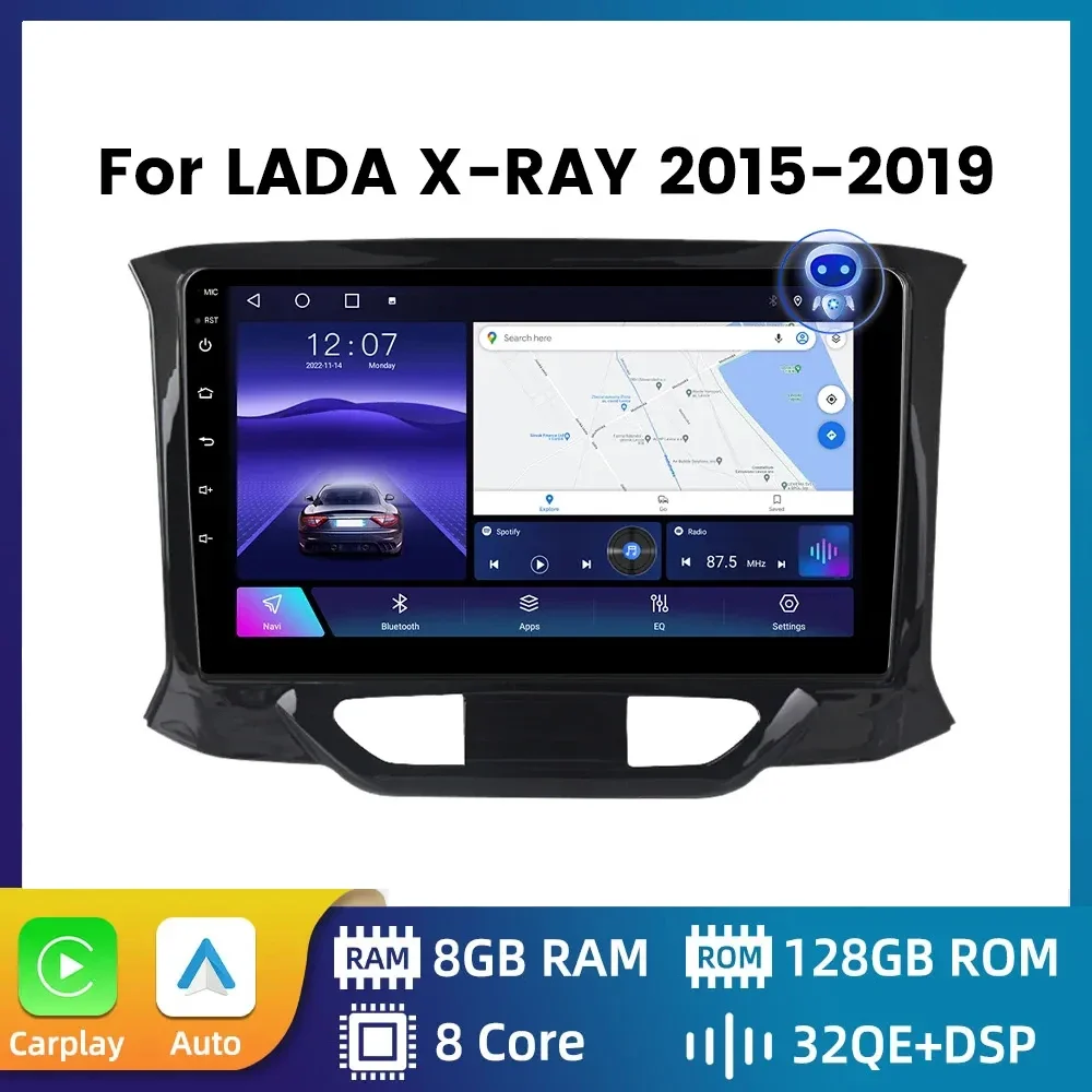 

For LADA Xray Android 13 Car Radio multimedia video player 2015 2016 2017 2018 2019 Year IPS GPS SIM navigation audio 2din