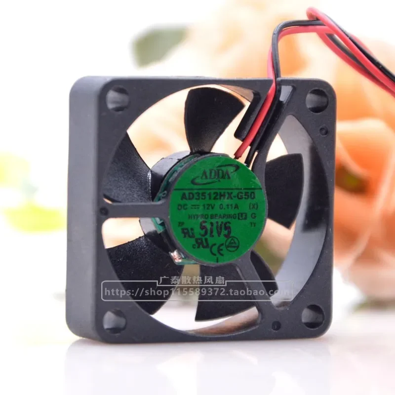 for ADDA AD3512HX-G50 12V 0.11A 35mm Micro Cooling Fan 3.5CM DC Brushless Blower for Chip Heat Dissipation