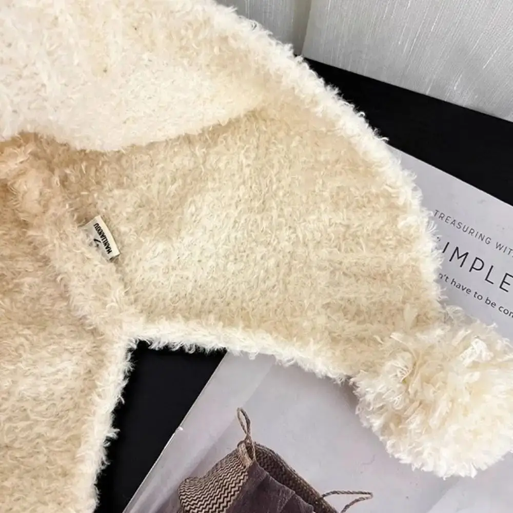 

Милая пушистая шапка с медвежьими ушками, теплая шапка-балаклава, шерстяная шапка, зимняя шапка