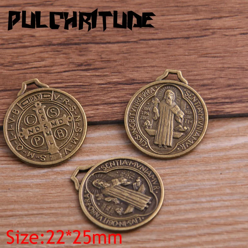 10PCS 2 Size Metal Alloy Two Color Religion Jesus Christ Charms Pendants for Jewelry Making DIY Handmade Craft