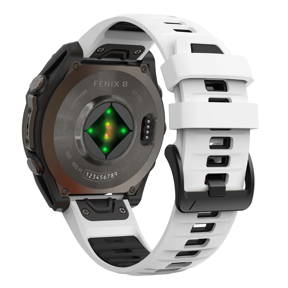 1:1 Fenix8 Uhrenarmband für Garmin Fenix 8 Pro 47 mm 51 mm E 7 7X 6 6X 5 5X/Epix Pro/Enduro 3/970 QuickFit 22 mm 26 mm Silikonarmband