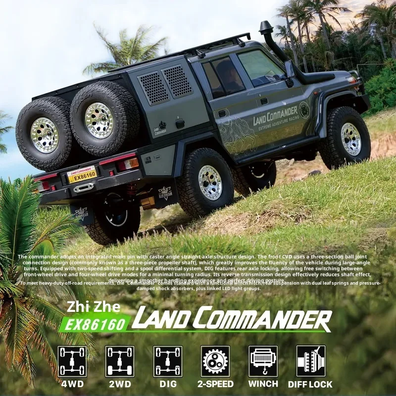 

Ruitai RGT EX86160 LC79 Lano Commander 1/10 4WD RC Моделирование автомобиля с дистанционным управлением Электрический внедорожный альпинистский автомобиль Модель в подарок