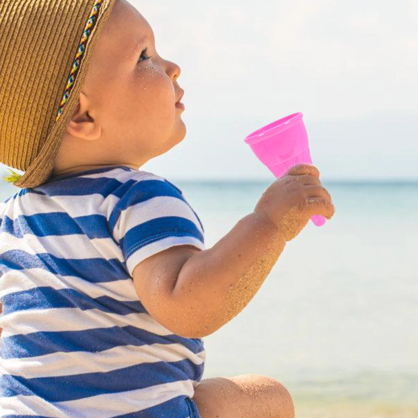 5 Stück kleines Kind Baby Strand Spielzeug Sand Shaper Schloss für Plastik Eis becher Kinder