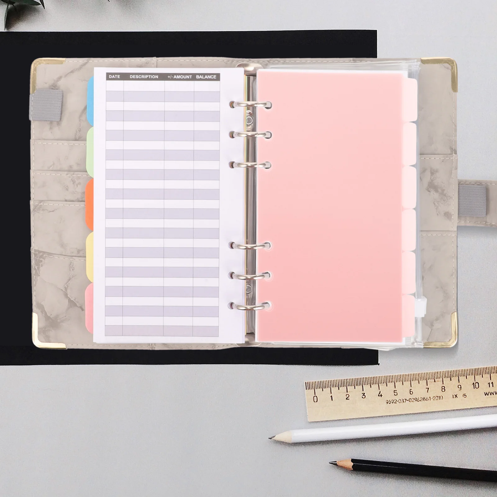 

Plastic Binder Dividers Detachable Index Tabs For Notepad Planners 6-Hole Divider Inserts Aesthetic Office Home Use