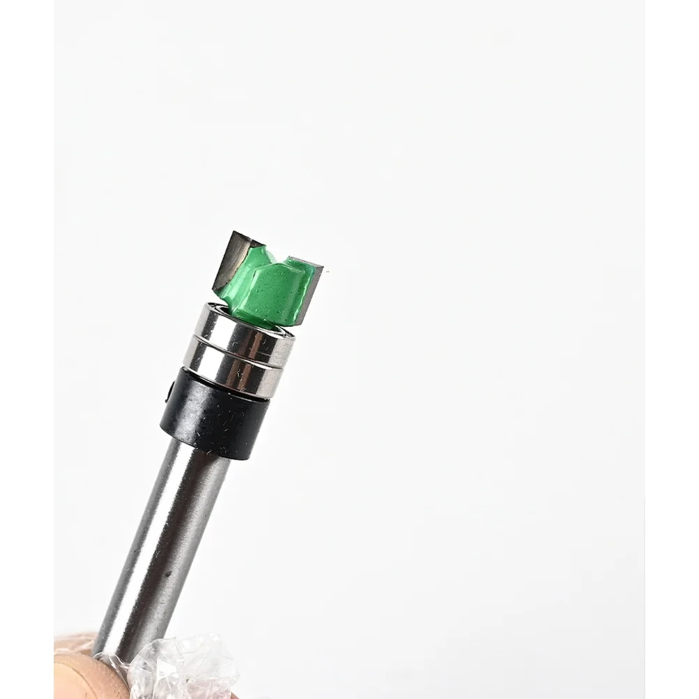 1/4 Shank Flush Trim Bit With Top And Bottom Bearings For Precise Woodworking And Metal Cutting Bottoming Cutter