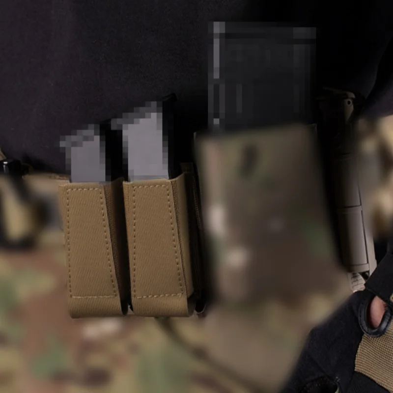 Open type mag-zakjes met dubbel pistool |   MOLLE-compatibel platform |   voor wandelen Airsoft- en bereikuitrusting