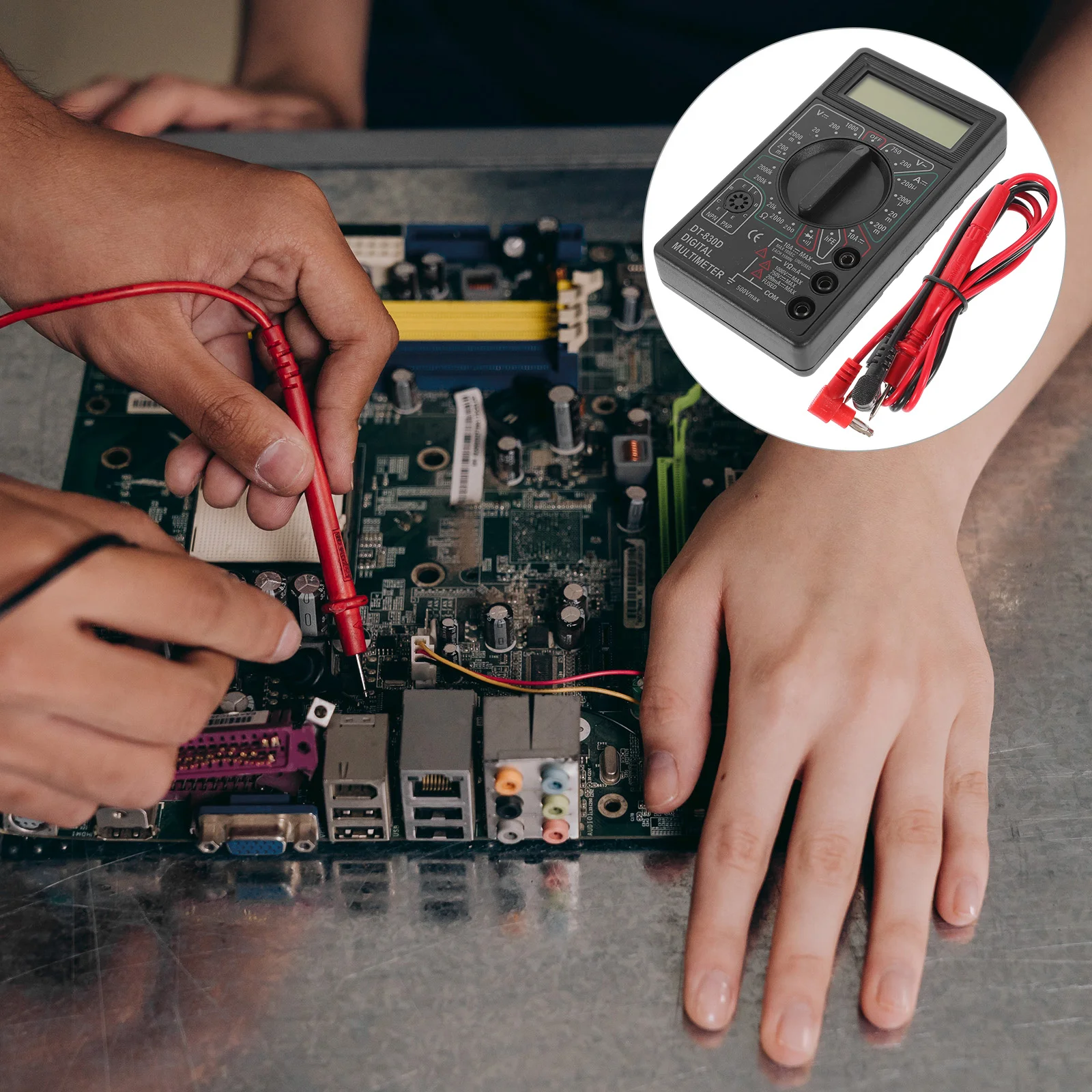 Digital Auto Ranging Multimeter Compact Electric Tester Voltage Current Resistance Diode Meter Portable Handheld