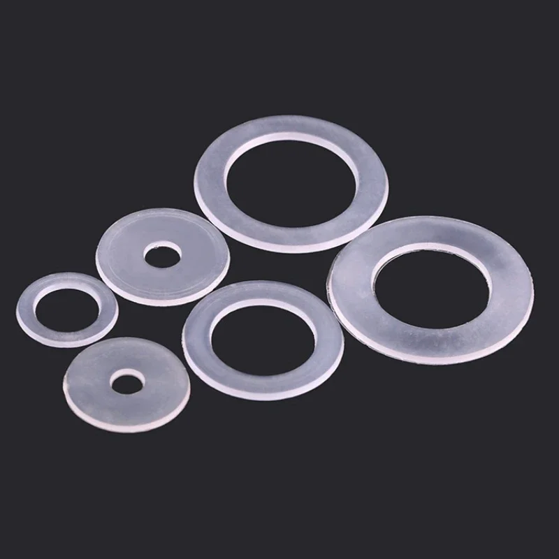 PE Plastic Nylon Transparent Insulating Soft Plain Gasket Pad Ring Spacer Flat Washer M2 M3 M3.5 M4 M5 M5.8 M6 M8 M10 M12~M22