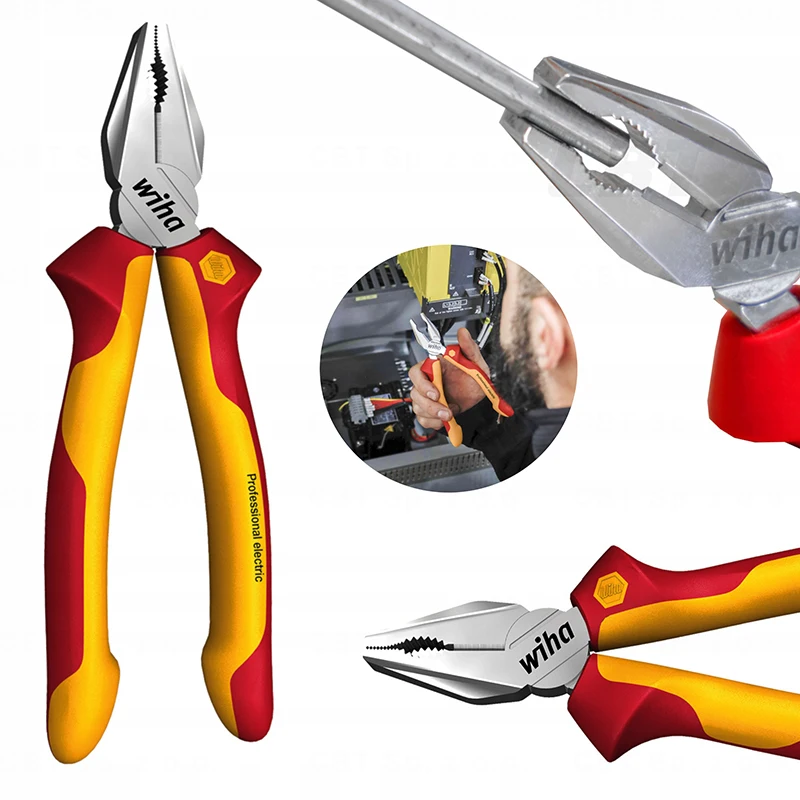 Wiha 26711 Combination Pliers Gripper DynamicJoint and OptiGrip Electric 200mm