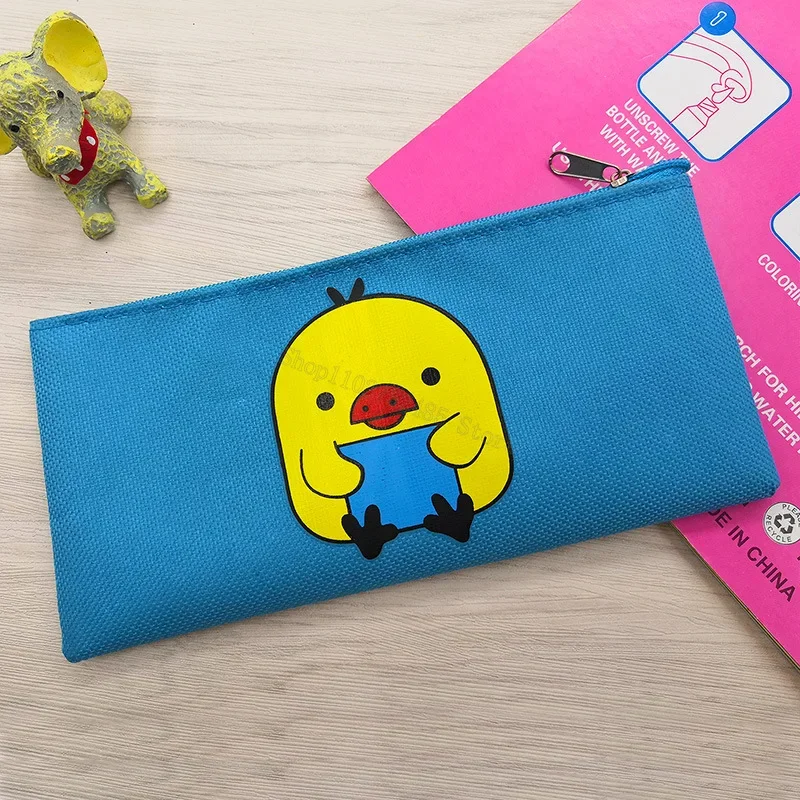 Childrens Cartoon Minionses Canvas Pencil Bag School Student Pencilcase Cute Stationery Bag Simple Penbag Kawaii Pencilbag Gift