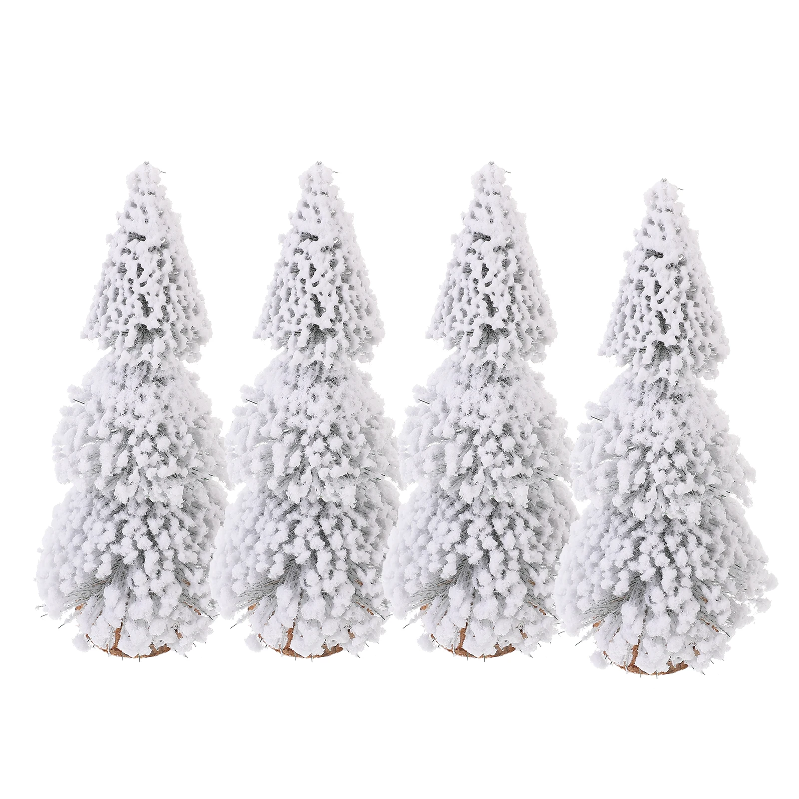 

4 Pcs Decor Mini Christmas Tree Desktop Small Trees for Decoration Miniature Xmas