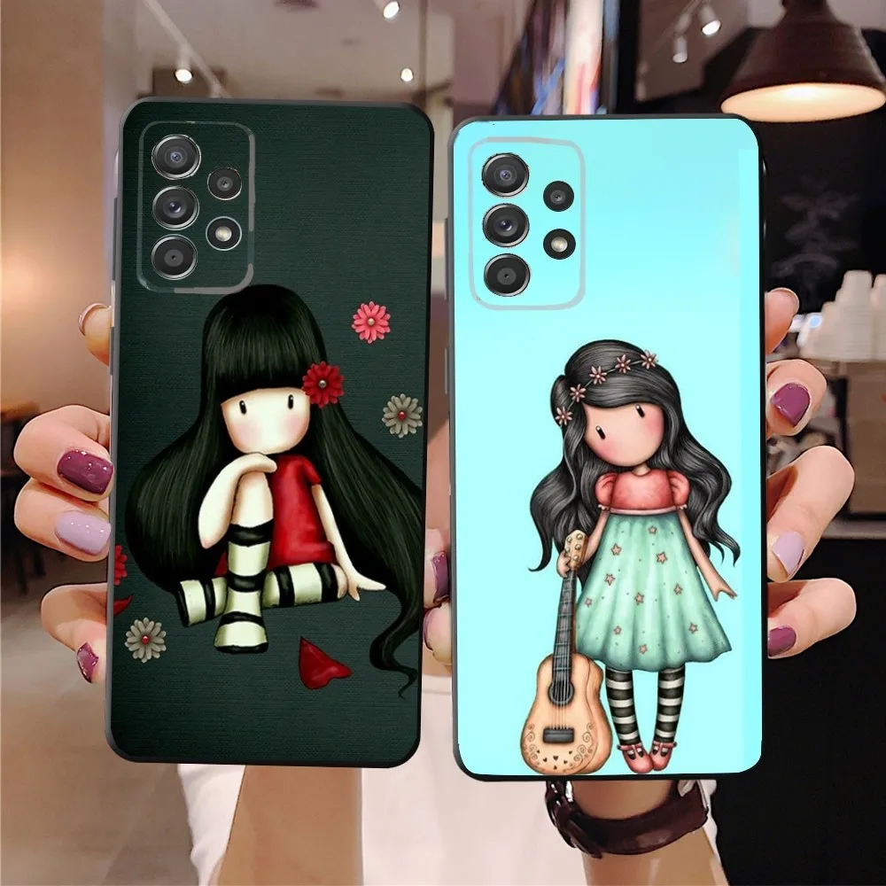 Cute toilet Girl Kid santoro_gorjuss   Phone Case For SamsungS24,23,22,21,S20 Ultra Pro 10,S30Plus,S9,20lite Ultra Black Cover