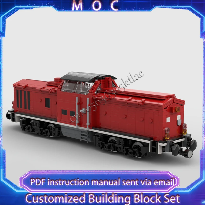 

Набор для сборки модели дизельного локомотива MOC City Transportation из 1054 деталей, конструктор-головоломка, креативный набор для самостоятельной сборки, детский конструктор, рождественский подарок