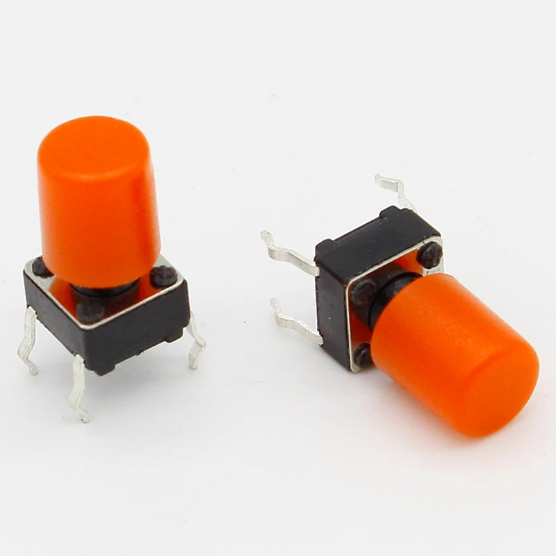 100pcs/lot Red Plastic Cap Hat for 6*6mm G61 Tactile Push Button Switch Lid Cover Free Shipping
