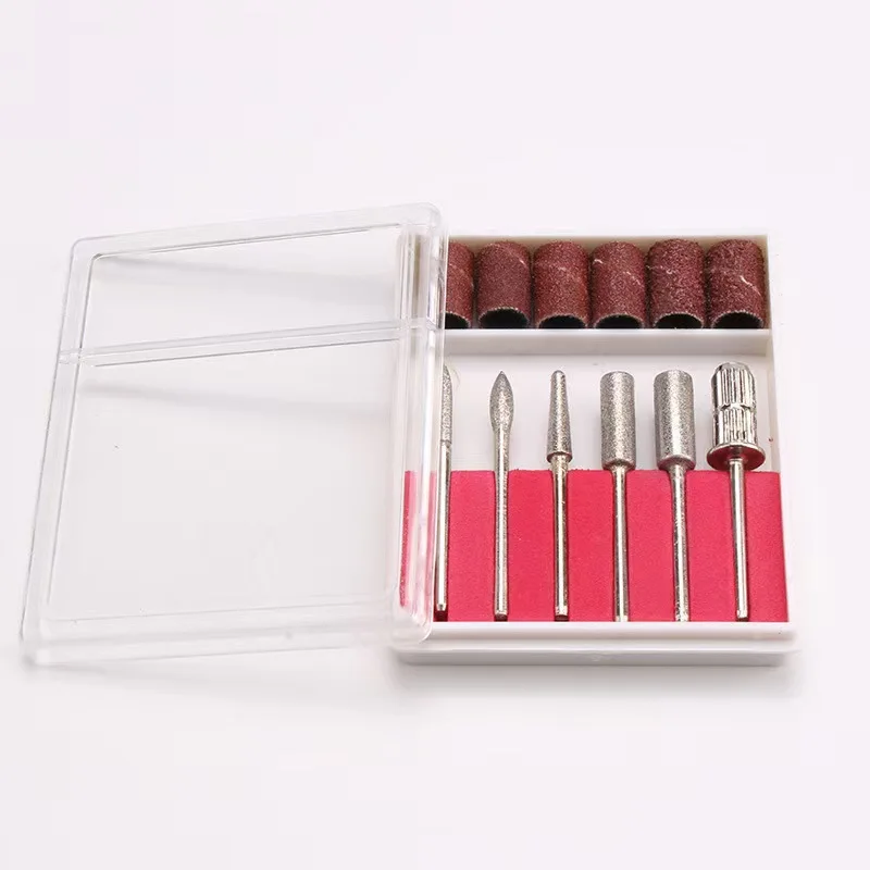 Nail Art Schleifpapier Ring Polierkopf 12 Stück verpackte Nail Art Polierkombination Diamant Nail Art Polierstab