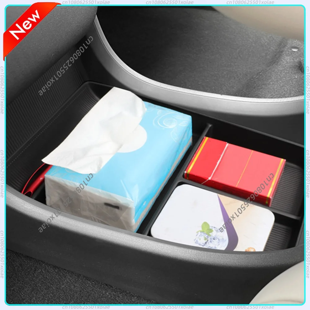 Car Interior Lower Console Storage for Aion UT 4-Compartment Tray Organizer Anti-Slip TPE Divider