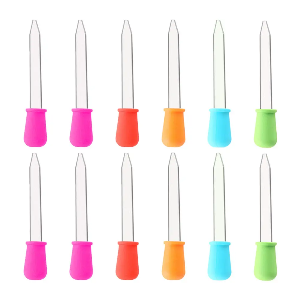 Silicone 5ml 12pcs Baby Feeding Dropper Medicine Feeder for Liquid Food Nursing Care Infant Health Essential Tool