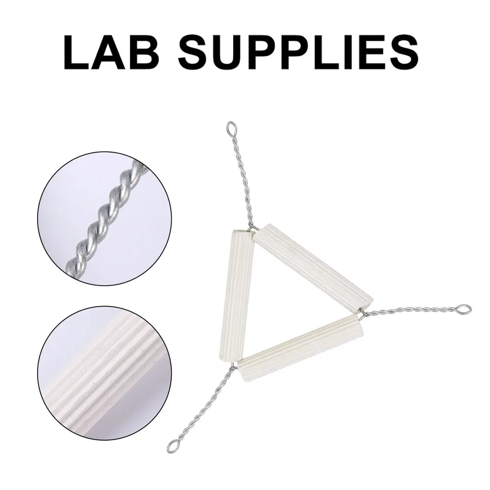 

10pcs Mud Triangular Crucible Stand High Temperature Resistant Stable Base Lab Equipment Ceramic Clay for Experiment