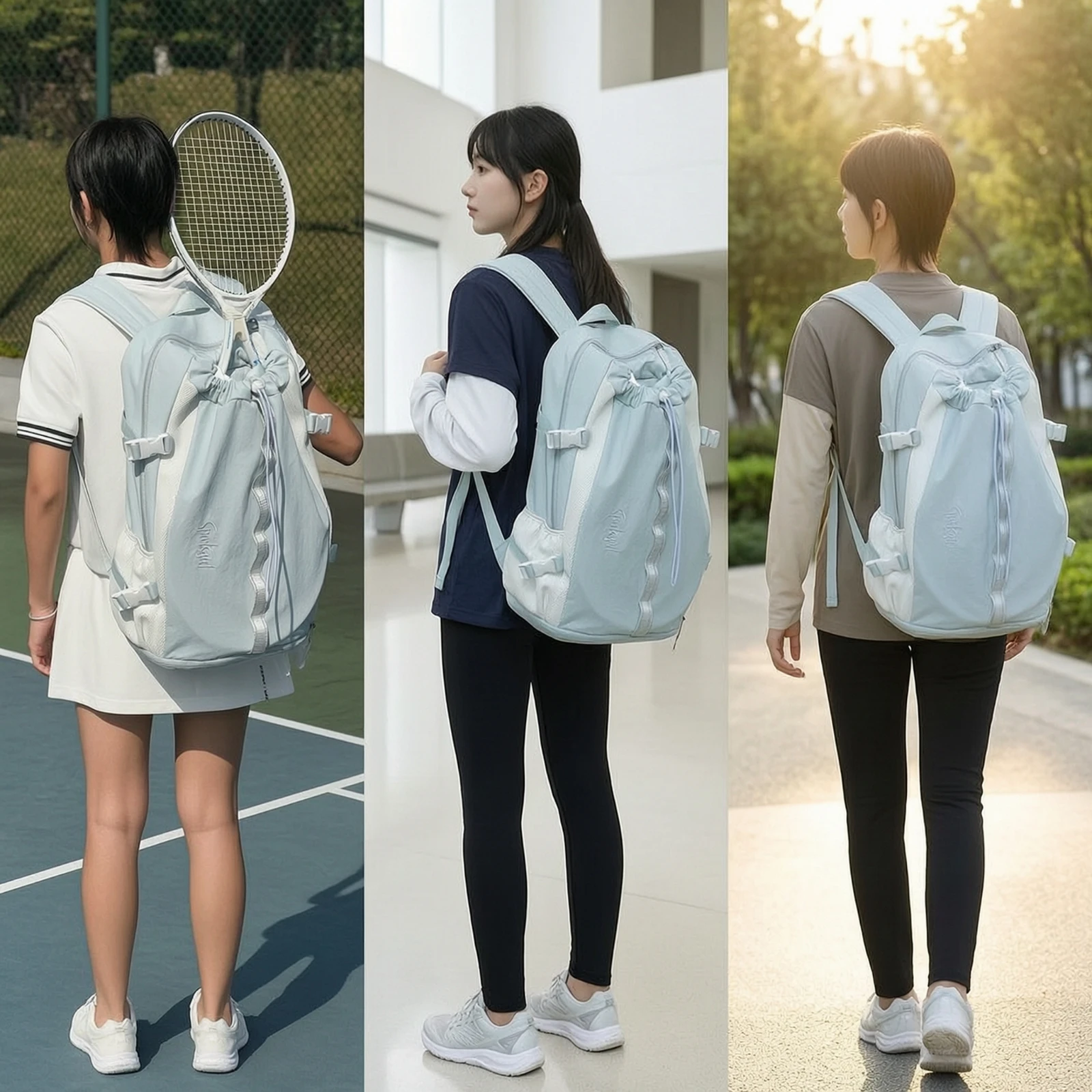 Tennis Bag with Shoe Compartment Separate Tennis Backpack with Shoe Compartment Badminton Bag Padded for Sports Training