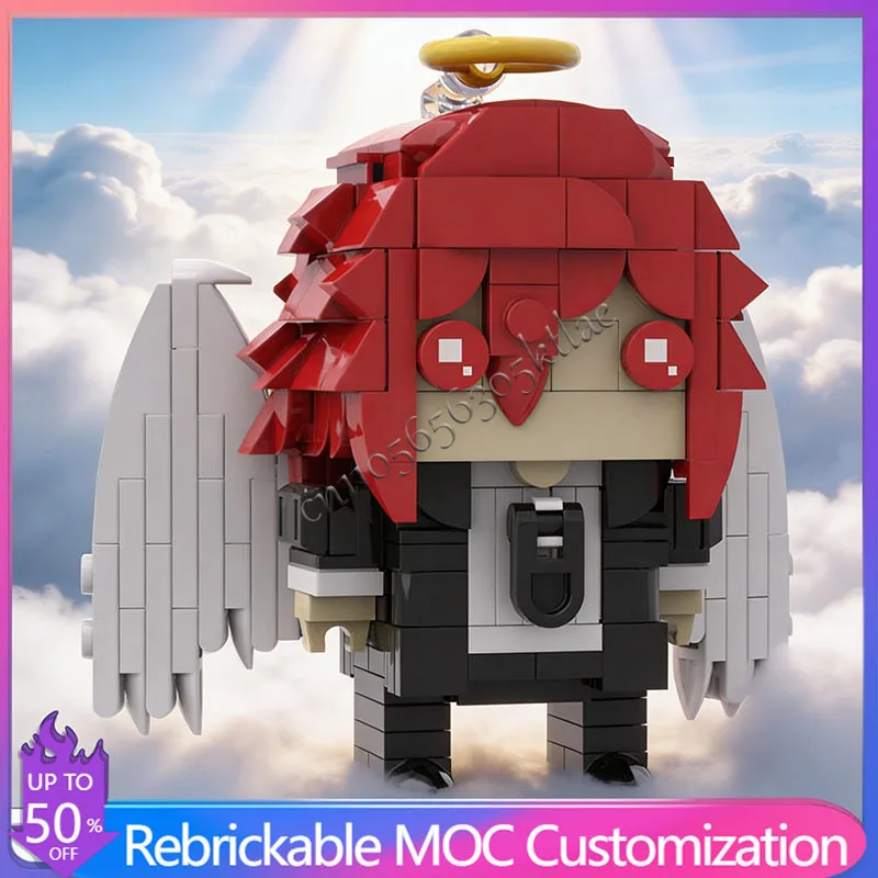 

259 деталей MOC: Модель фигурки Дьявола-Ангела в стиле мультфильма, конструктор для самостоятельной сборки, игрушка для детей, подарок на Рождество