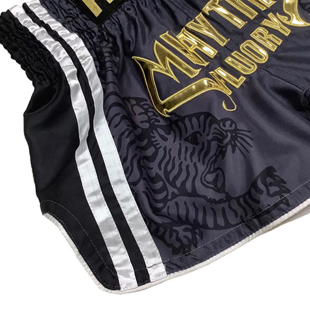 FLUORY MTSF98 MMA Fighting Muay Thai Shorts Boxeo Boxer Training Sports High Quality Kick Boxing Fitness Athletic  Pants For Kid