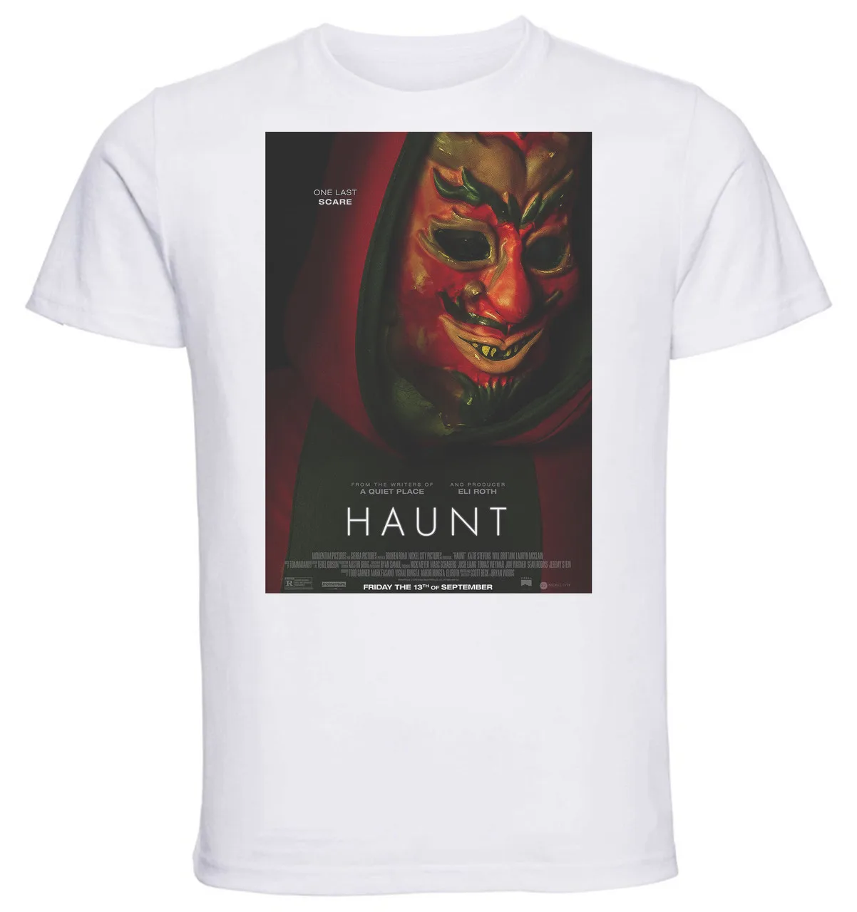 T-Shirt Unisex White Playbill Film Haunt Variant 01