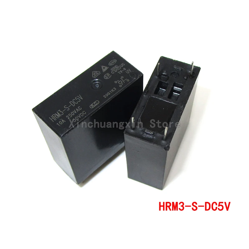 Electromagnetic power relay HRM3-S-DC5V HRM3-S-DC12V HRM3-S-DC24V A set of normally open 4-pin 10A250VAC can replace the HF36F-S