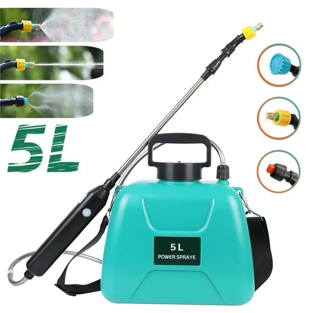 5L Electric Sprayer Garden Automatic Atomization USB Rechargeable Plant Sprayer Bottle with Shoulder Strap Garden Watering Tool