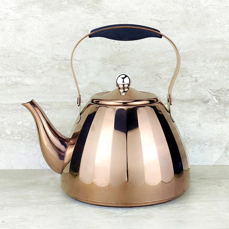 1L/1.5L/2L Gold Thickened Water Kettle with Infuser Stainless Steel Rapid Heating Boiling Water Pot Teapot For Home Tea Kettle