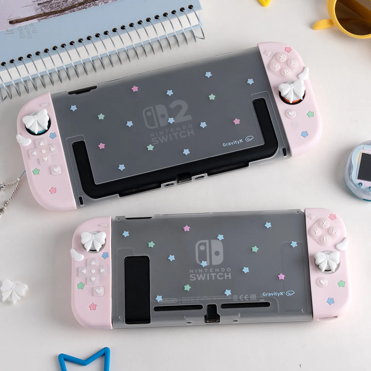 Cute Ns2 Oled Protective Case Star Bow Wing For Nintendo Switch Switch Oled Ns Soft Silicone Joy Con Controller Cover - view 5