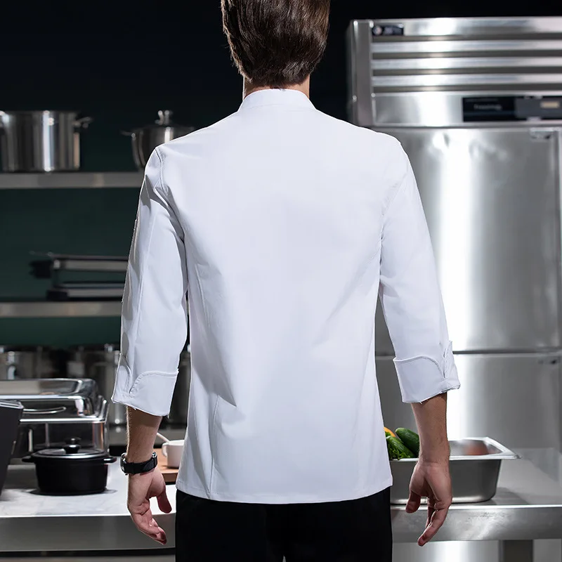 Männer Restaurant Koch Jacke Frau Hotel Cafe Chef Uniform Food Service Langarm Arbeitskleidung Catering Backen Arbeitskleidung