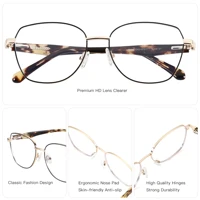 ZENOTTIC (taille M) Lunettes de vue pour femmes en métal avec monture papillon, verres progressifs multifocaux, lunettes de myopie. 4