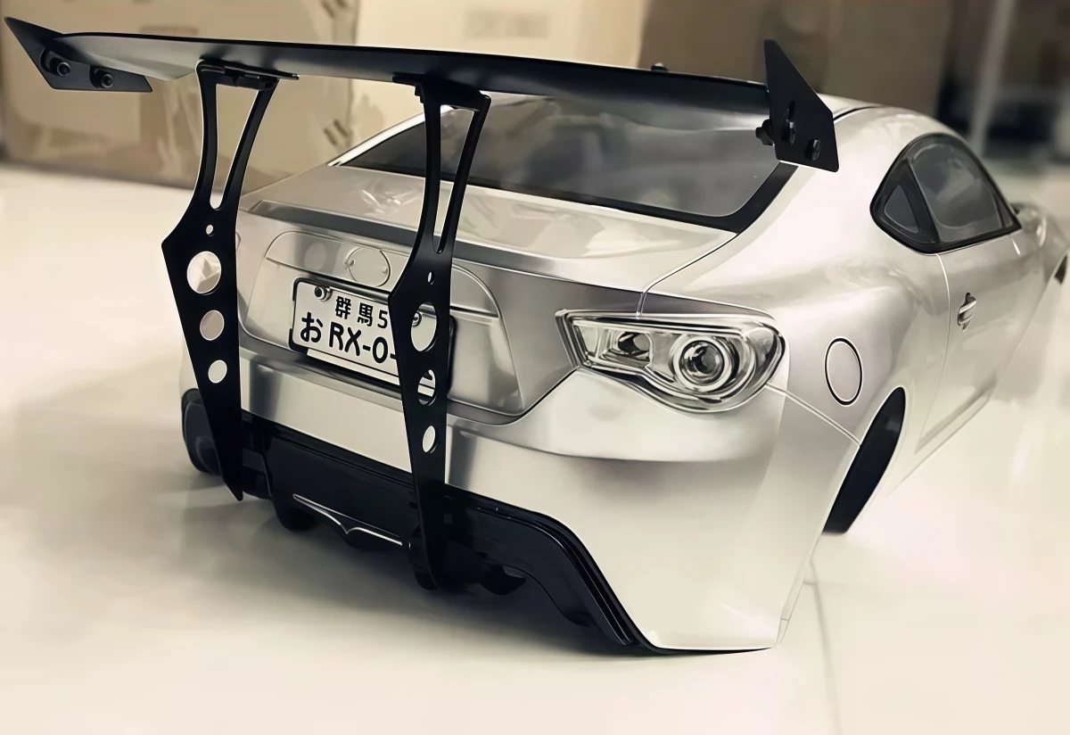 TC822 Team‑C 100mm(10cm) Aluminum Extended Wing Mount For 1/10 RC Buggy Off‑Road Car Rear Spoiler Support 2PCS Upgrade Parts
