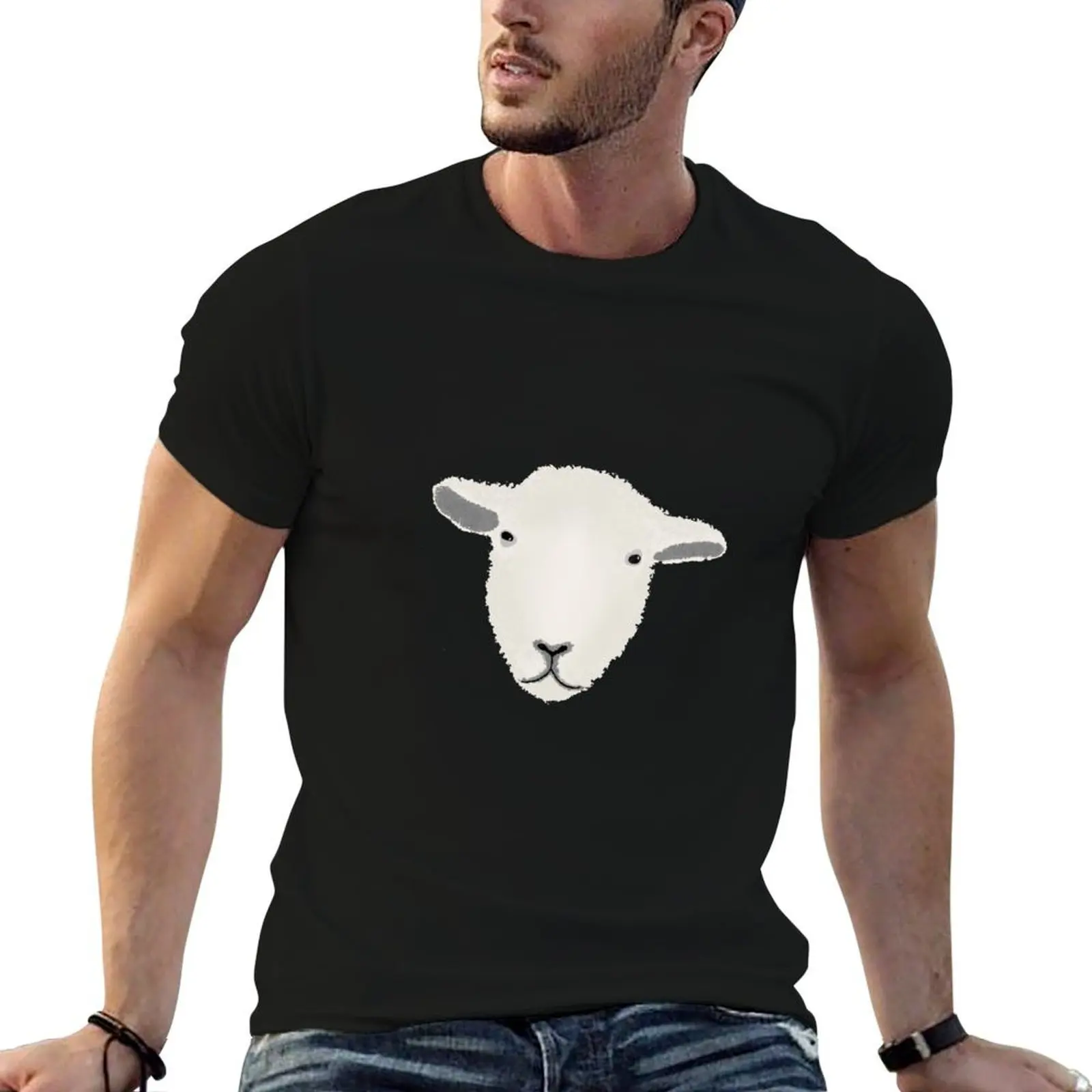 My own drawing of a Herdwick sheep T-Shirt cotton t shirts high quality t shirts for man pack cotton T-Shirt