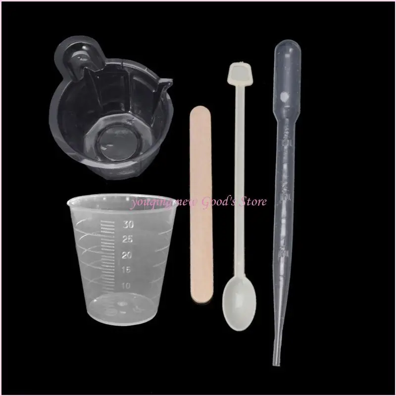 57QA سيليكون قياس الأدوات كوب أدوات القبل 27.5 مل القياس كوب العصي الخشب نقل الكؤوس القشق القش