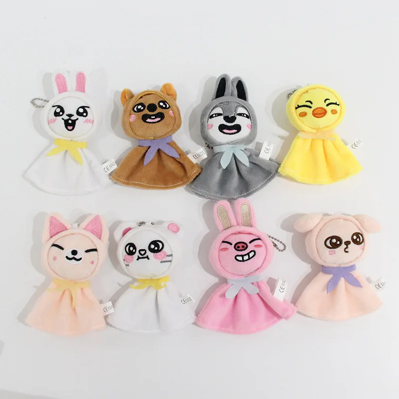 Nowa pluszowa zabawka Pop Skzoo Kawaii Kpop, pluszak Skzoo Stray Wolf, kreskówkowa maskotka, piórnik, zabawka, prezent dla dzieci, 10 cm