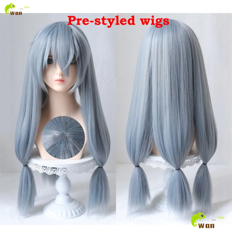 

Anime Mahito Cosplay Wig 70cm Blue Grey Wigs For Men Women Halloween Cosplay Anime Wig Heat Resistant Synthetic Hair + Wig Cap