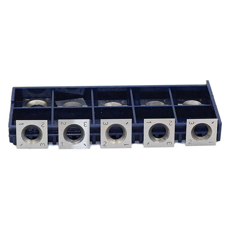 

A63X-40Pcs 14Mm Square Straight Carbide Cutter Insert With 40Pcs M610mm Screws For Wood Working Spiral Planer Cutter Head