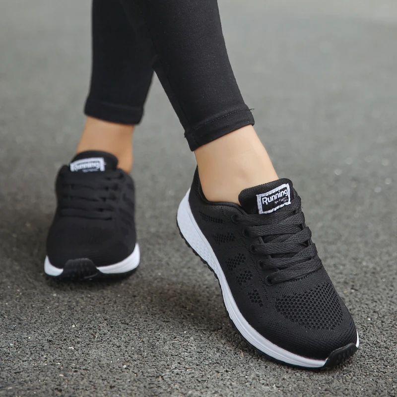 Akexiya Black Sport Shoes Woman Air Cushion Running Shoes For Women 2019 Outdoor Summer Sneakers Female Walking Jogging Trainers