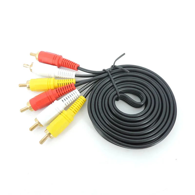 1.5M/3M/5m gold plated RCA Male to 3 RCA 3RCA Male connector Composite Audio Video AV extension Cable Plug cord WIRE A7